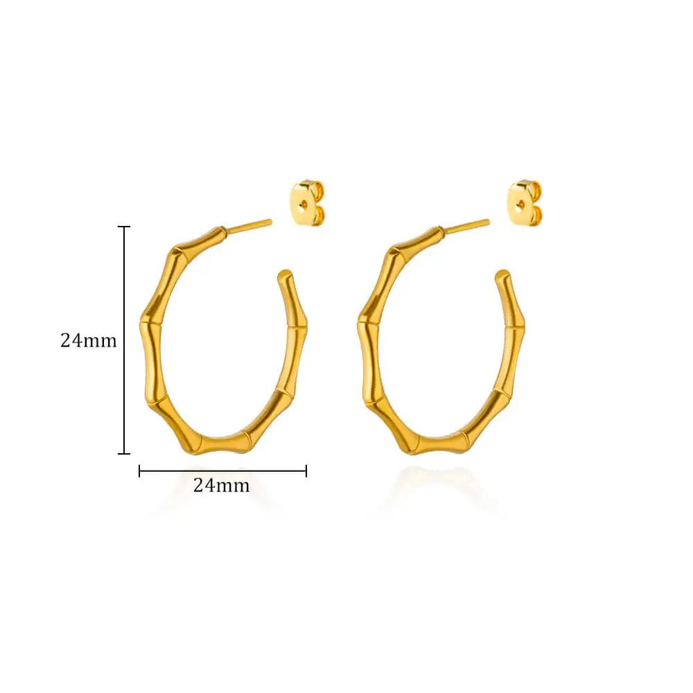 Stainless steel new earrings women's characteristics niche design croissant twist earrings