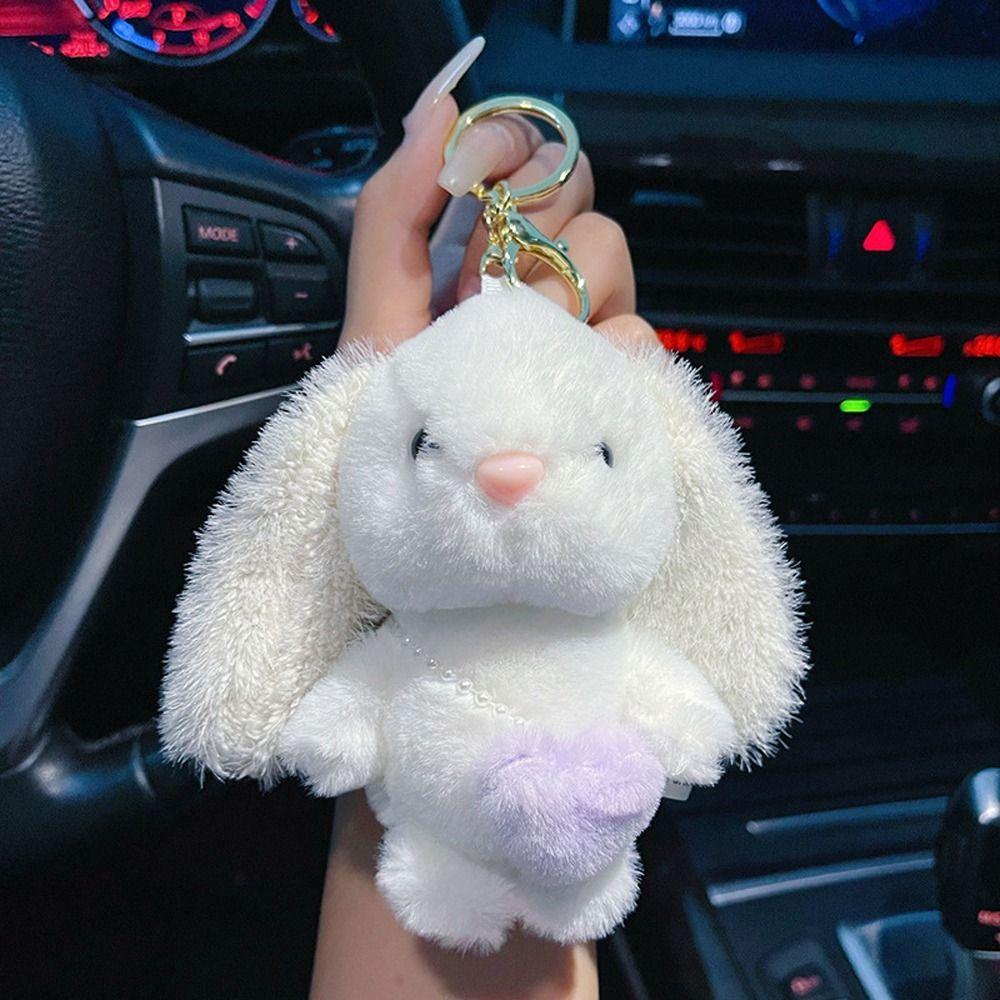 Mini Plüsch Hase Schlüsselanhänger – Süßes Häschen Mit Pompoms | Weicher Taschenanhänger Für Handtasche & Schlüssel