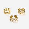 Elegant Finger Rings Party Accessories Geometric Weddings Rings Stainless Steel Texture Suitable for Fashion Casual Look