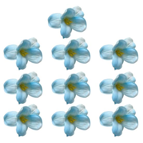 10 Pcs Artificial Faux Silk Phalaenopsis Flower Heads Fake Orchid Head for Wedding Floral Bouquet Decor DIY Craft Making