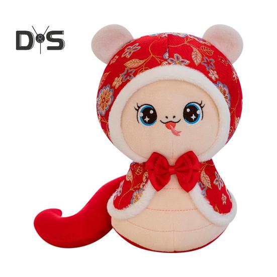 

Плюшевая игрушка змея 2025 год талисман змеи кукла для китайского Нового года мягкая игрушка животное украшение для дома M