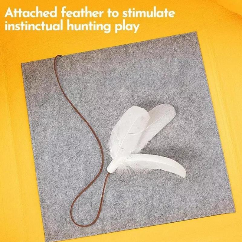 Pet Felt Cat Nest Fun Interactive Toy Deformable Cat Tunnel Semi-enclosed Composite Structure Universal Cat Head Cutout Design