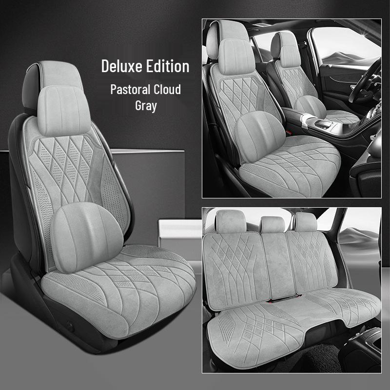 Universal Suede Car Seat Cushion for All Seasons - Fits SUVs, Sedans, and Pickup Trucks
