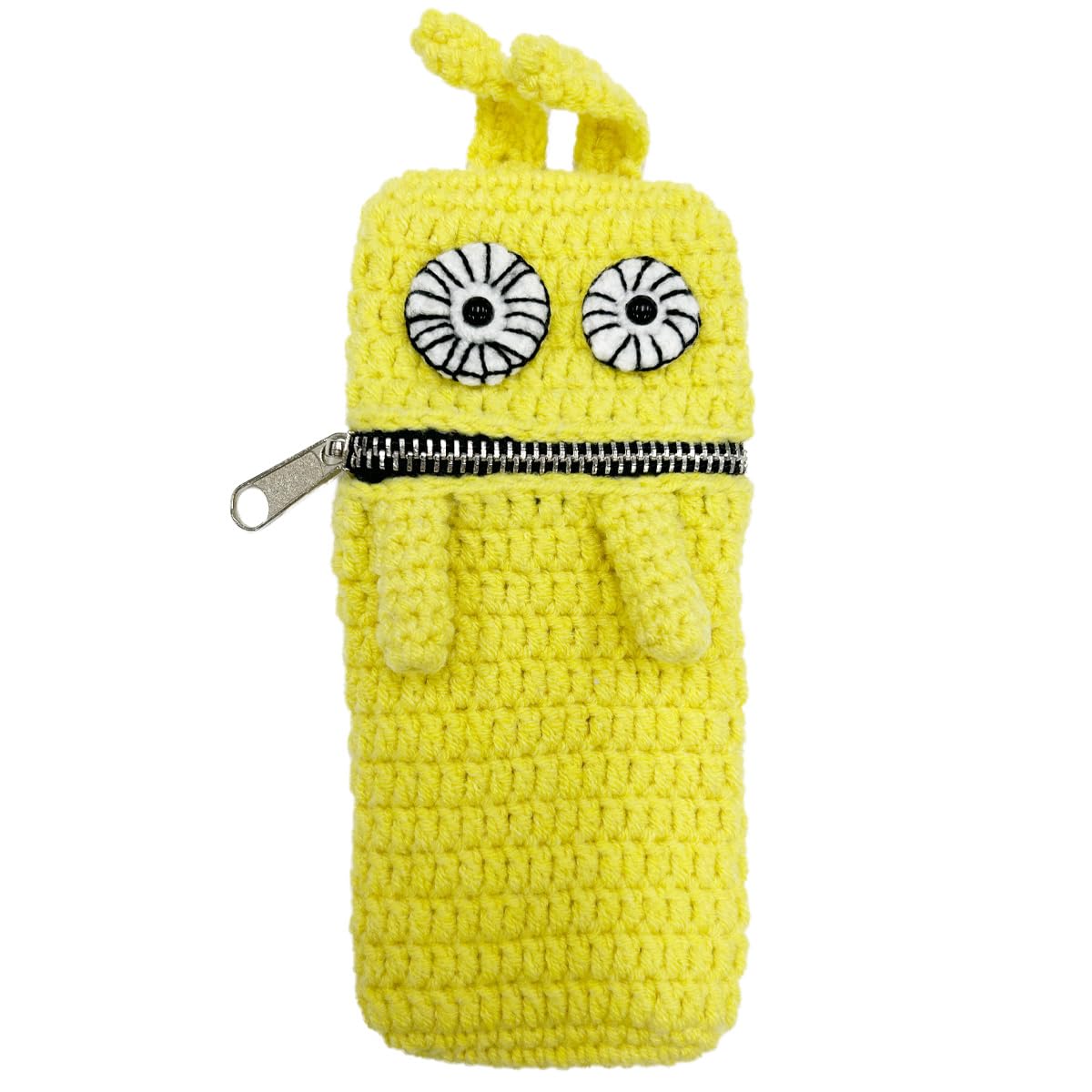 

macaroni edge Yarn Pencil Goggle Small Item Pencil Monster Korean Handmade Case, Pouch, Multi-Purpose Case, Organizer, Case, Design, Women s Storage,