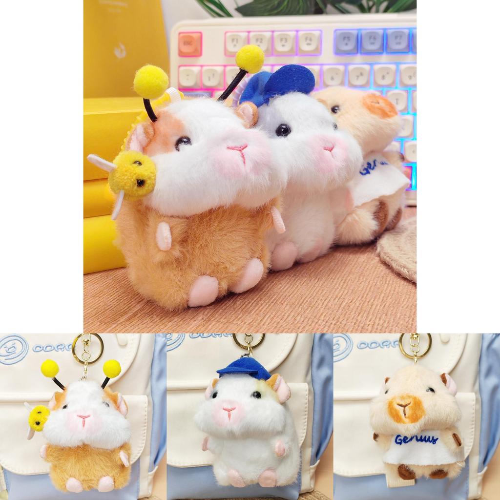 Hamster Plush Toy Keychain With Pp Cotton Filling For Kids And Collectors