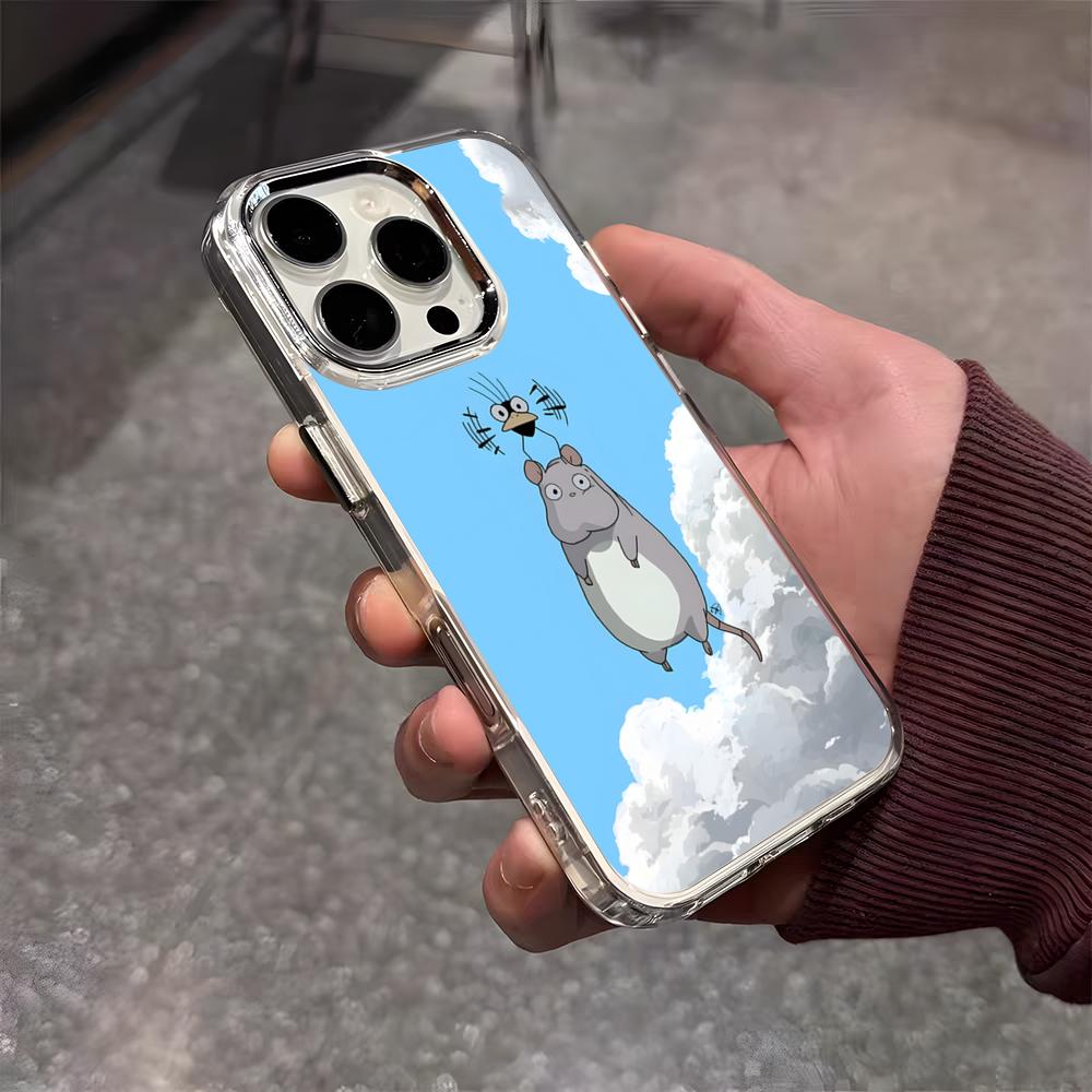 

S-Spirited CARTOON A-Away Phone Case For IPhone 17 Air 16 E 15 14 13 12 11 Plus Pro Max Electroplated Transparent Soft Shell iPhone 11 Pro Max