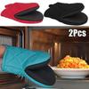 1Pair with Non-Slip Grip Surfaces Oven Mitts Microwave Oven Gloves  for BBQ Baking Cooking