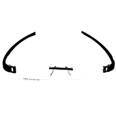 RSINC Rimless frame/eyeglass/Spectacle, Optical, Prescription, For Men And Women,  Black Black | A2 6252200636679