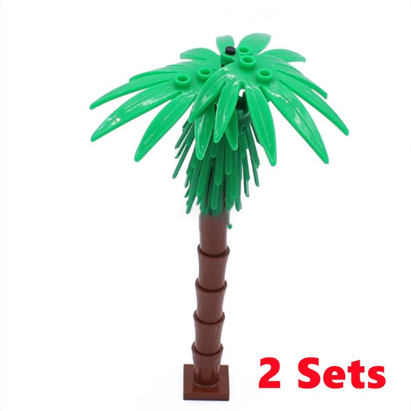 City Trees Building Blocks MOC Coconut Tree Blocks Jungle Garden DIY Toys for Children Gifts Compatible Classic Bricks Kids Toys