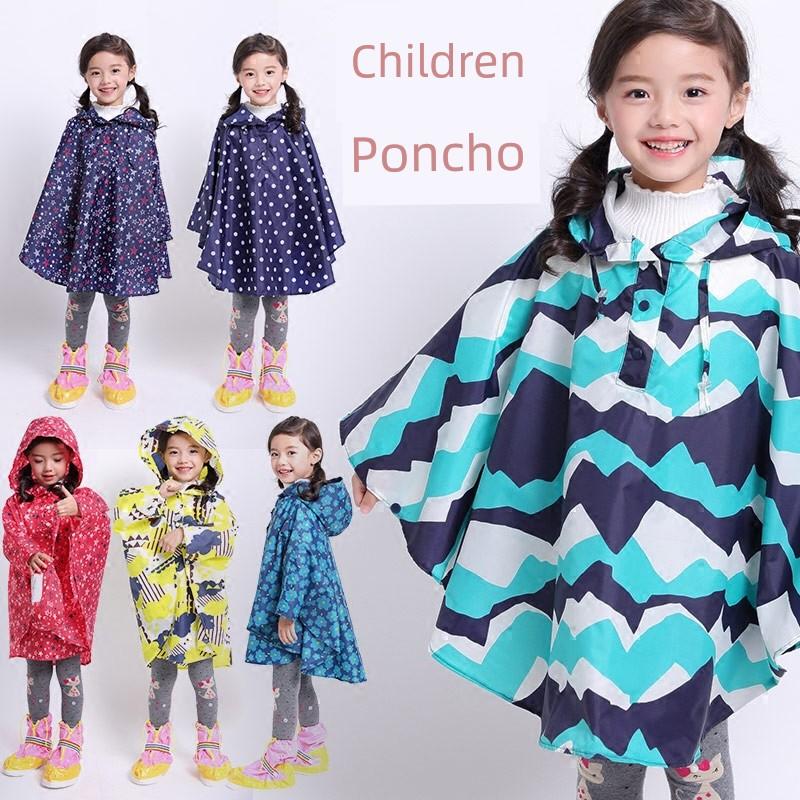 Children's Cloak Plus Size Raincoat Can Be Backpack Boy Girl Baby Fashion Cute Student Children Playing with Water Poncho