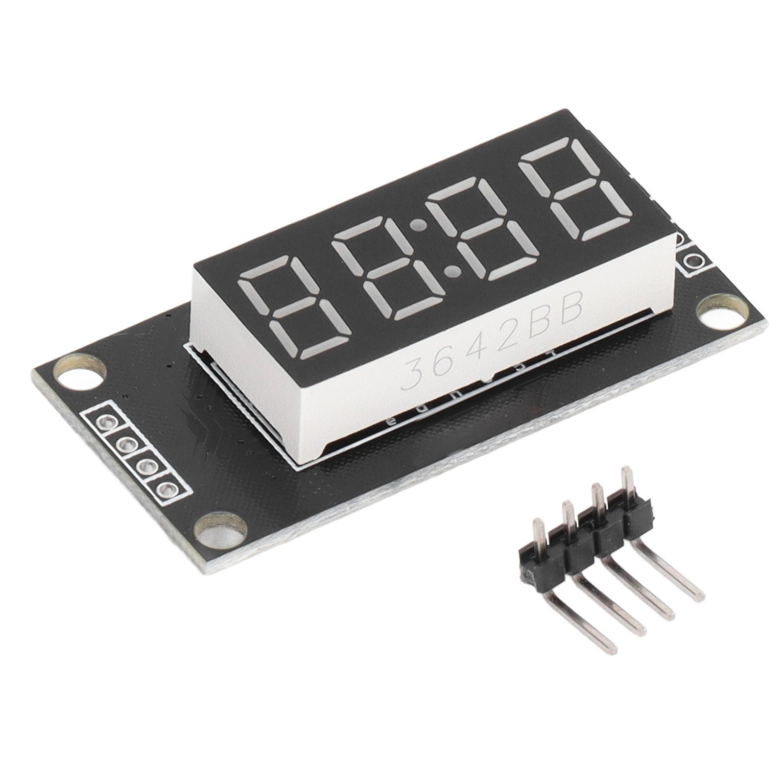 

0.36in 4 Digit Digital Tube LED Blue Display Segment Module with Clock TM1637 2 Pin IO 5V