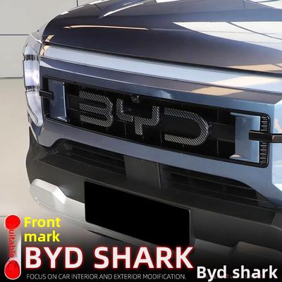 For BYD Shark 6 ABS Material Scratch-proof Blackened Personalized Front Car Logo Accessories