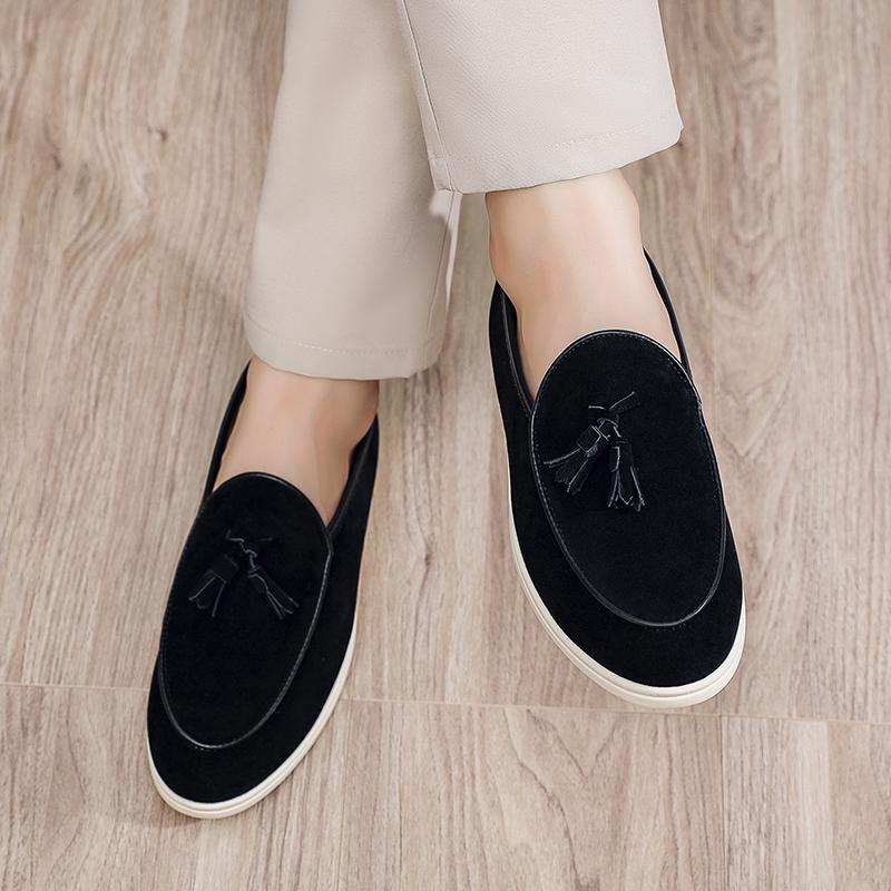 Fashion Soft Moccasins Fashion Brand Loafers Simple Slip On Shoes Elegantes Male Business Shoes New Leather Mens Casual Flats