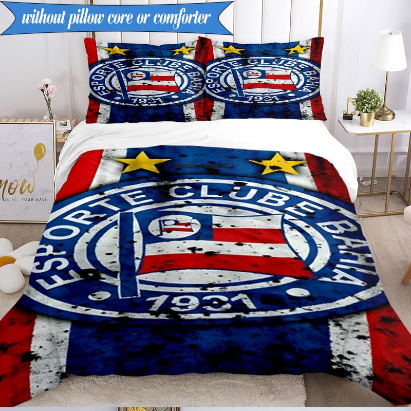 3PCS Esporte Clube Printed Soft Bedding Set,Including 1pc Duvet Cover And 2pcs Pillowcases Perfect for Bedroom, Dormitory, Fan gift