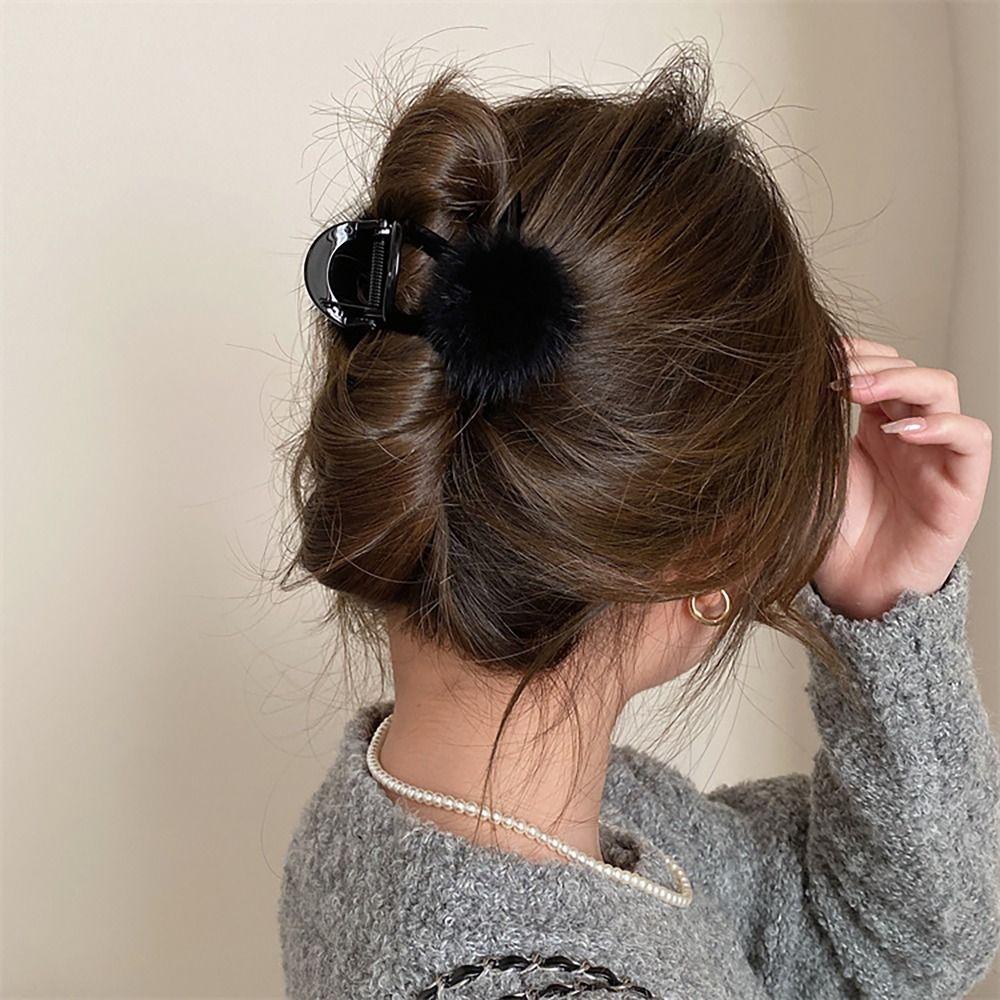 

Сильная ручка, большой коготь для волос, плюшевые заколки для волос, удобные зажимы в виде когтей акулы для женщин