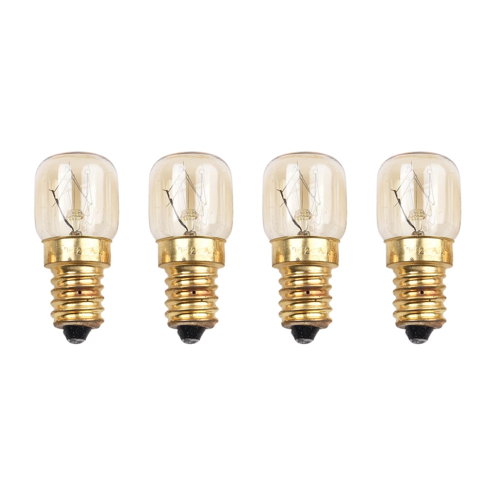 

4 шт. E14 Лампа-глобус для солевой лампы 25 Вт Лампочки 240 В Замена для холодильника и духовки Винтажные лампы накаливания