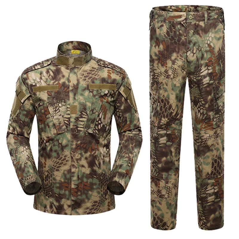 Mens Tactical Training Uniform Set ACU MC Camo Outdoor Combat Suit Hiking Shooting Camping