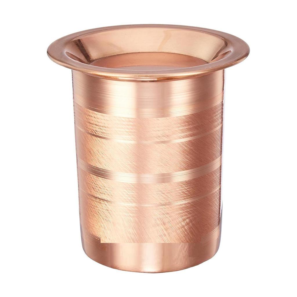 Copper Tumbler Cup with Lid, Set of 2, 300 Ml