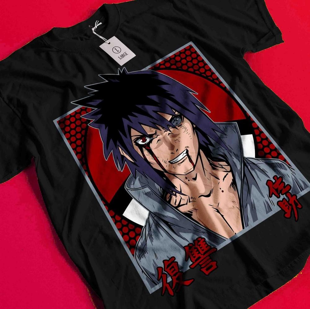 

Sasuke Shirt Naruto Tshirt Itachi Uchiha T-Shirt Madara Kakashi Orochimaru Tee AA379 3XL