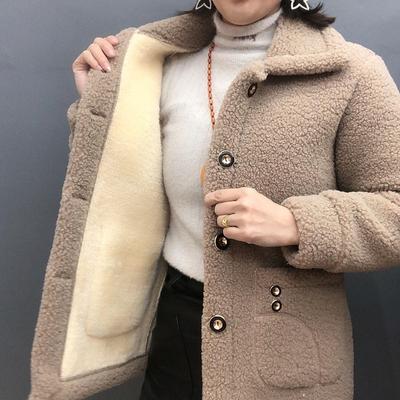 Herbst und Winter Verdickte Lamm Wolle Frauen Mantel Patchwork Pelz Casual Vintage Kleidung Plus Größe 4xl