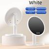 Tricolor Light Daylight Vanity Mirror Rotatable Portable Cosmetic Mirror  Travel