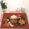 1 Stück Anti-Ermüdungs-Küchenteppiche Weihnachten Kakao Wasserdicht Rutschfest Dick Gepolsterte Küchenmatte Schwerlast Komfort Stehmatte für Küche