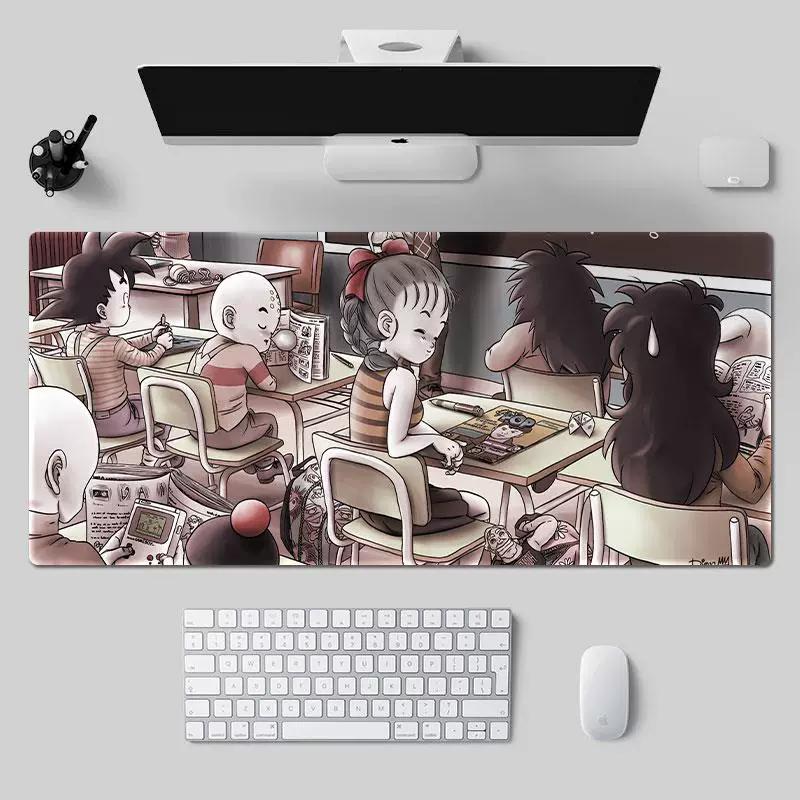 Japanese Dragon Ball Z Leather Mouse Pad Large Son Goku Cartoon Animation Hot Blood Vegeta Turtle Fairy Dragon Animation Table Mat Waterproof