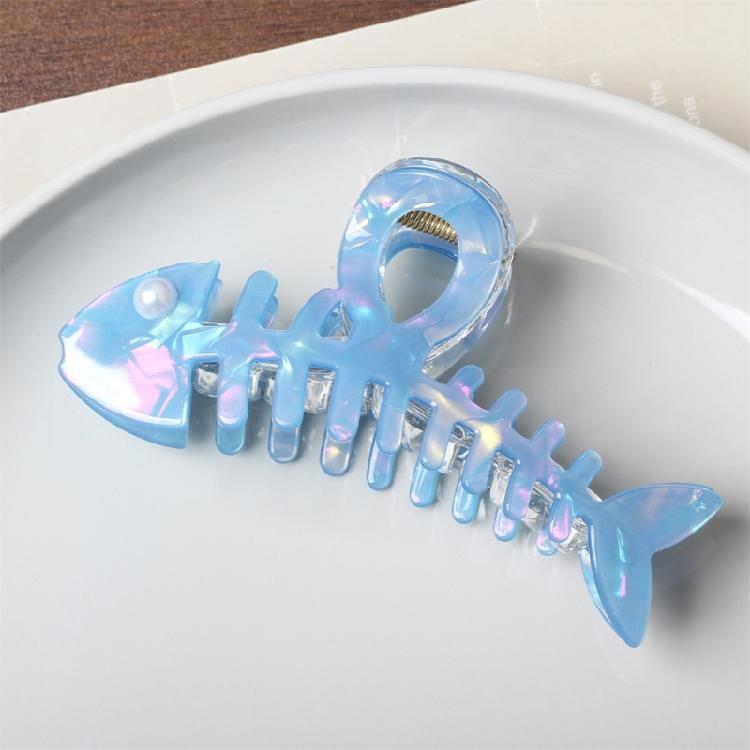 Nacreous Fish Bone Hair Clip Slip Resistant Design Lightweight Hairpin For Women Girls Soft Feel Wear