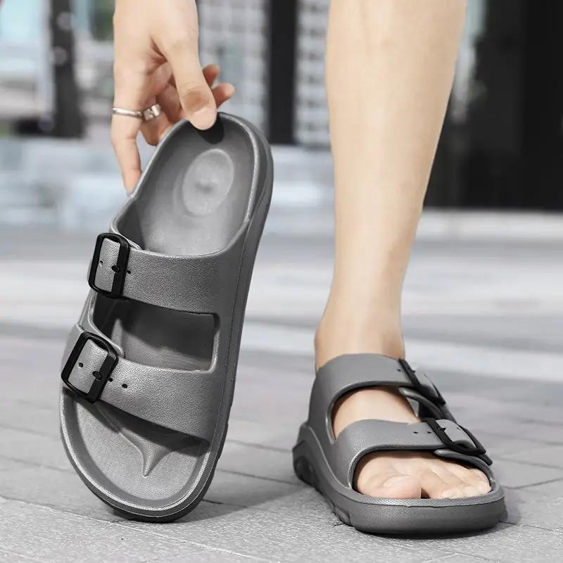 Fashion Sabot Sandals Man Beach House Indoor Soft Walk Shoes Around Home Low Price Pvc Adult Trend 2025 Elegant Casual Slippers for Men