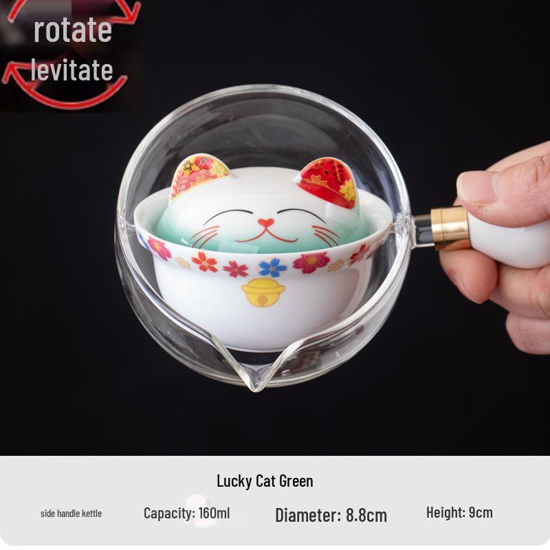 2026 Rotating Teapot Travel Set – Portable Gongfu Tea Cup & Pot for Home and Car