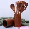 Anti-scalding Leakage Shovel Solid Wood Stir Fry Spatula Long-handled Shovels  Fried Egg