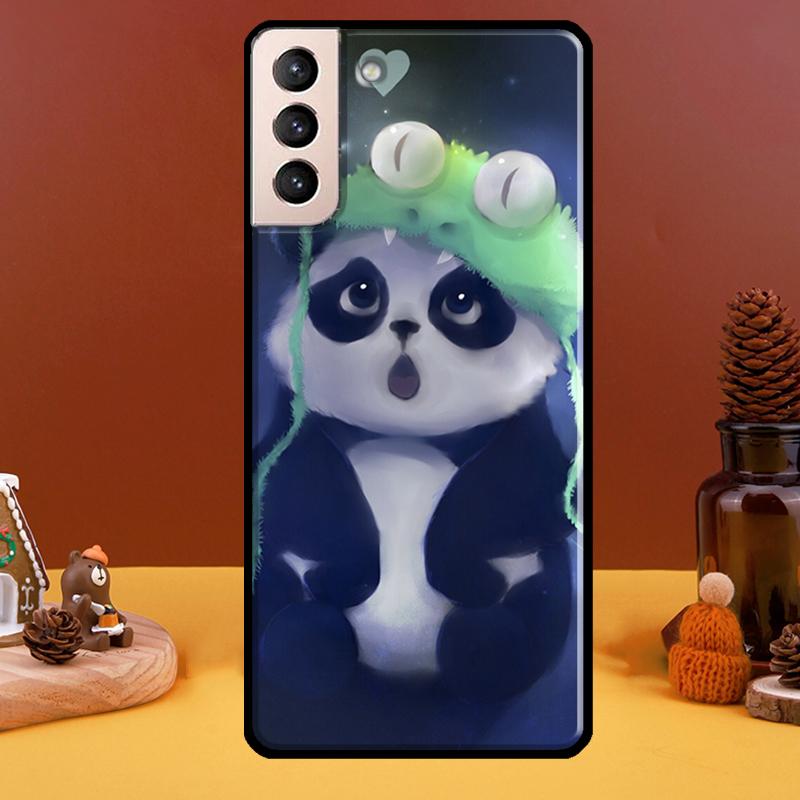 Roztomilá kreslená panda pro Samsung Galaxy S22 Ultra S20 S21 FE S10 S10e S9 Note 10 Plus Note 20 Ultra pouzdro na telefon