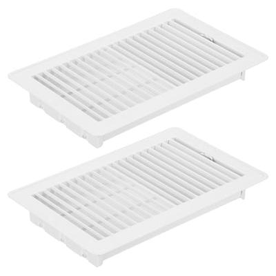 PATIKIL Underfloor Ventilation Vent, 25 X 15 Cm, Floor Register Air Drain, Ventilation System for Home Improvement, Adjustable, Wall-Mounted, White, 2