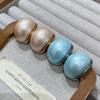 Dopamine Oval C-Shaped Stud Earrings Women'S Light Luxury Resin Design Sense Blue Oil-Dripping Exquisite Earrings
