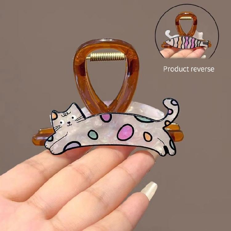 Acetic Acid Cartoon Dog/Cats Hair Claw Clip for Girls Animal Claw Clip Hair Styling Clip Elegant Hair Clamp for Daily Wear