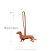 Mini Dachshund Dog Keychain PU Leather Animal Shaped Keyring Hanging Ornament for Backpack And Handbag Unisex Gift