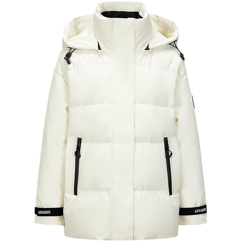 

JUZI ANNACAU Women s Outdoor Hooded 3-Proof Goose Down Jacket S
