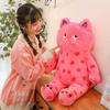 Smiling Critters plush toy pink polka dot plush cat puff plush doll decoration soft filling toy children's gift