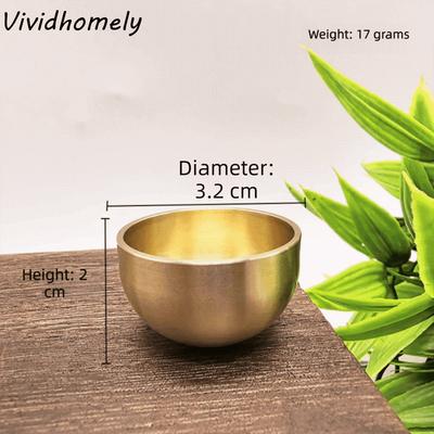 Handmade Brass Mini Singing Bowl Portable Sanskrit Meditation Sound Bowl Buddha Instrument Copper Striker Ball