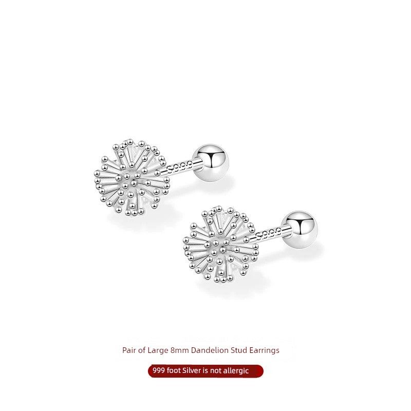 

Серьги-пусеты «Одуванчик», Бережные к ушам, Не нужно снимать, Мини, Особый интерес, Легкая роскошь, Легче всего сочетать, Минималистичные, Новинка, Элегантные Large dandelion screw stud earrings