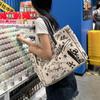 JIAERDI Korean Letter Graffiti Tote Bag Women Large Capacity White Shoulder Bags Ladies Fashion Harajuku Style Crossbody Bag Y2k