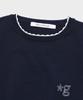 Geulleondeun Cool Cotton Knit Top (Ink Navy)