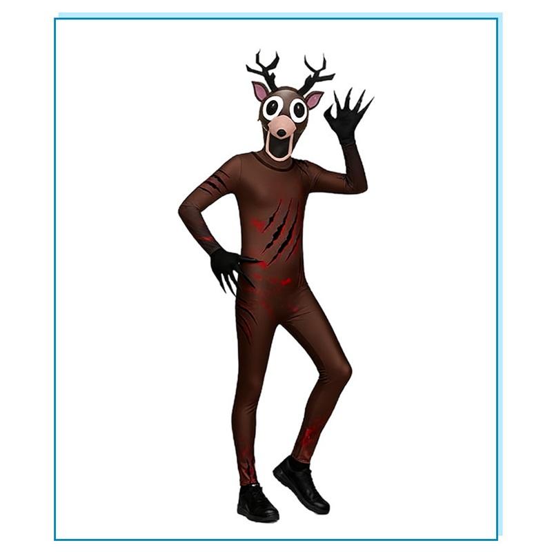 99 Nights in the Forest Deer Costume Boy Goat Monster Bambi Deer Monster Horror Game Set clothes sale