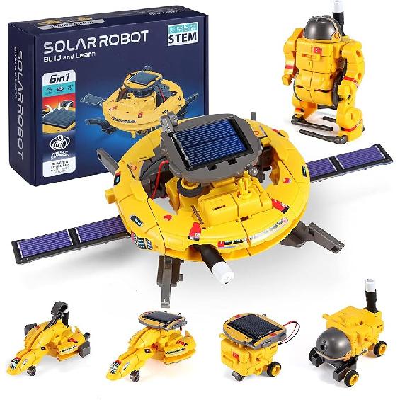 COBFDHA STEM Projects for Kids Age 8-12, Science Kits Boys, Solar Robot Space Toys Gifts 8-14 Year Old Teen Boys Girls, 120Pcs Building Experiments жёлтый