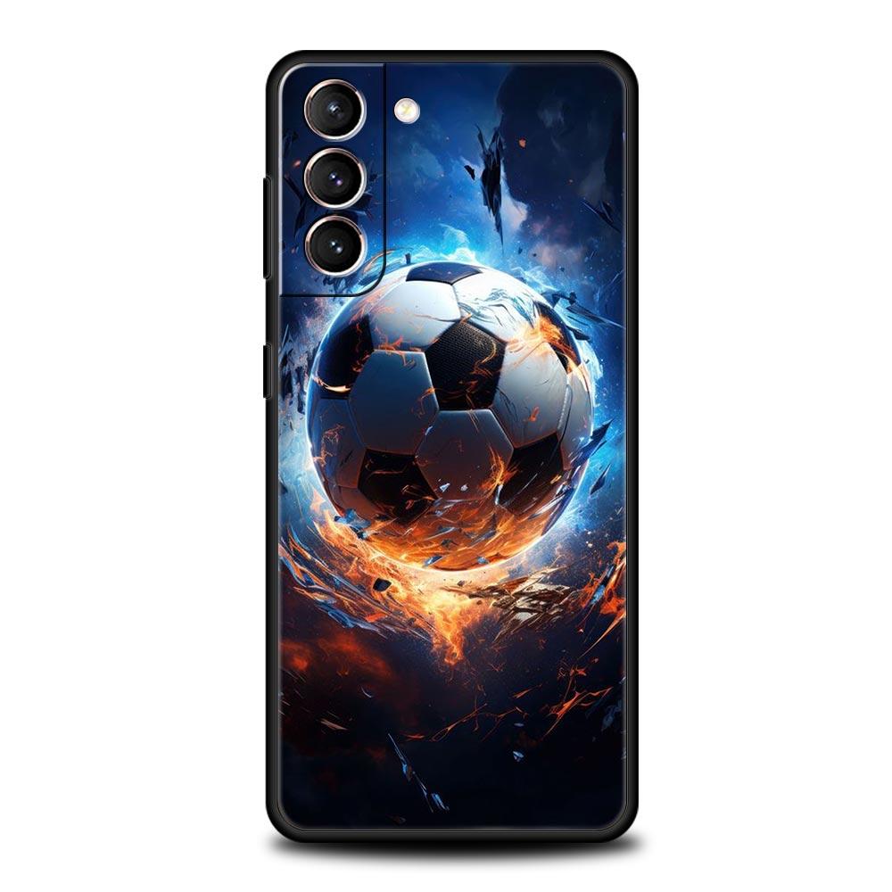 Football Passion Soccer Ball Phone Case For Samsung Galaxy S24 S23 S22 S20 Ultra S21 FE 5G S10 S9 Plus S10E S8 Silicone Cover