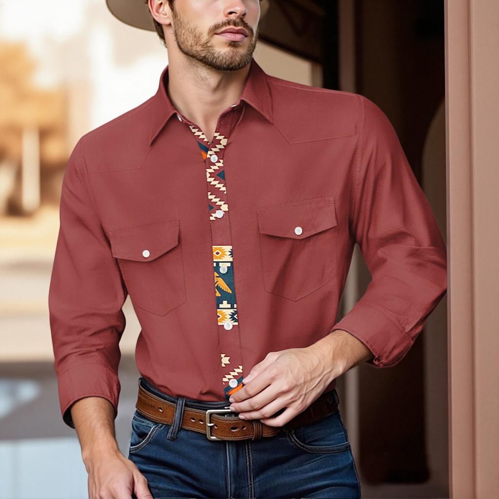 Men'S Fashionable Lapel And Shoulder Length Short Sleeved Casual Top