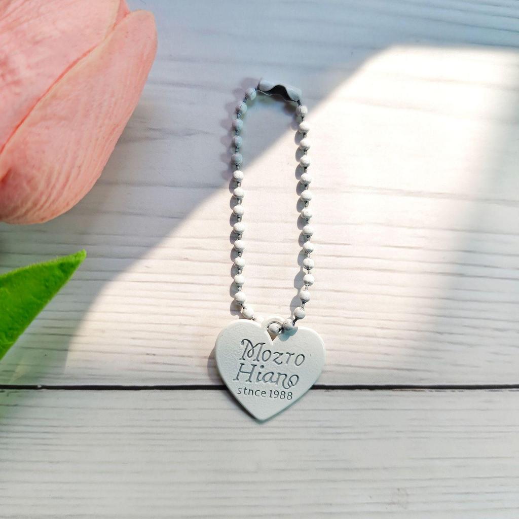 Bonbonfarbenes doppelseitiges Liebesanhänger Perlenketten Schlüsselanhänger - Kreatives DIY-Accessoire