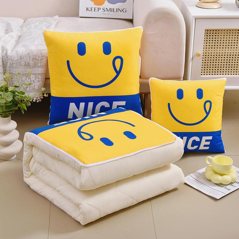 Ailan Huijia Two-in-One Plaid Pillow Quilt