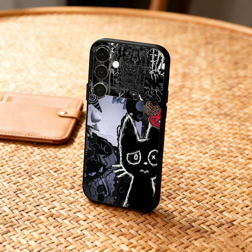 

Cool Graffiti Cat Phone Case For Samsung A73,A21s,A22,A31,A32,A52,A53,A71,A80,Soft Black Shell Samsung a11