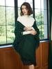 BEAUTELICATE Large Thick Triangle Solid Perfect for or as a Gift for Fall and Emerald Green Women's Scarf, Color, Indoors, Office, Winter,